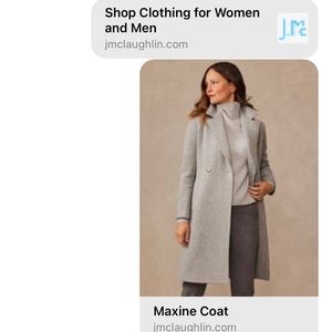 J.McLaughin new coat with tags 95% wool 5% cashmere M